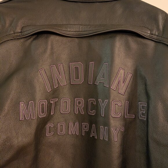 Indian Motorcycle | Leather Backman Riding Jacket w/ Pads - Picture 9 of 11